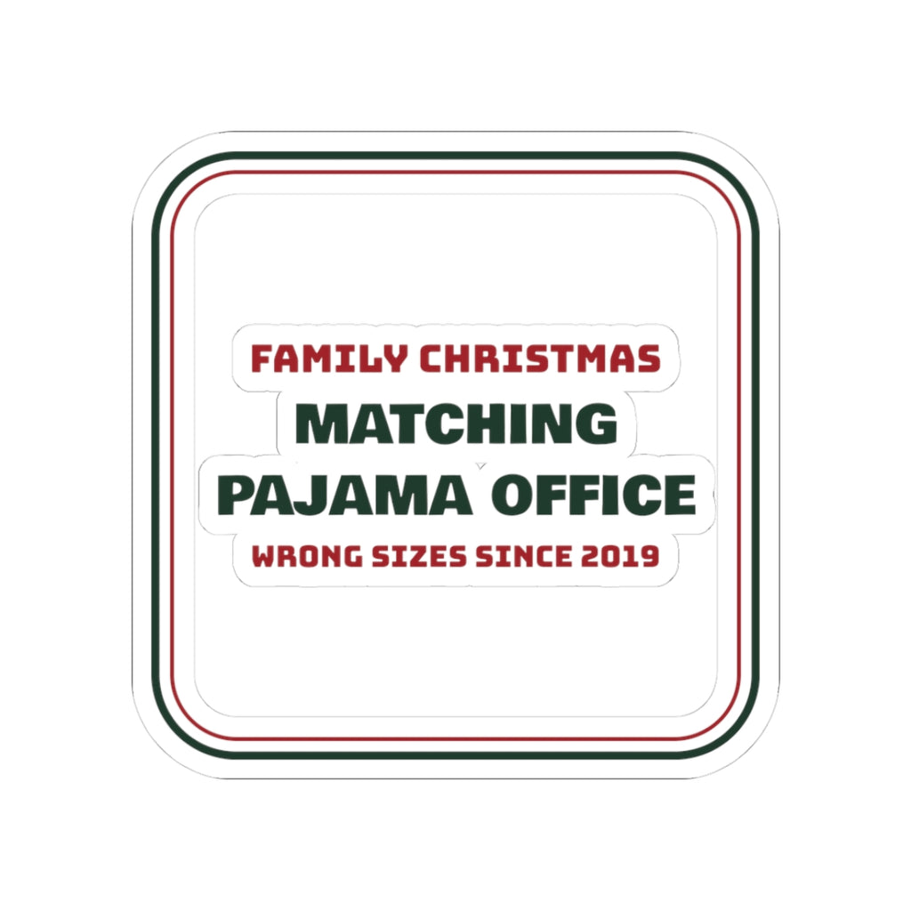Funny Christmas Sticker Matching Pajama Office Family