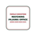 Funny Christmas Sticker Matching Pajama Office Family