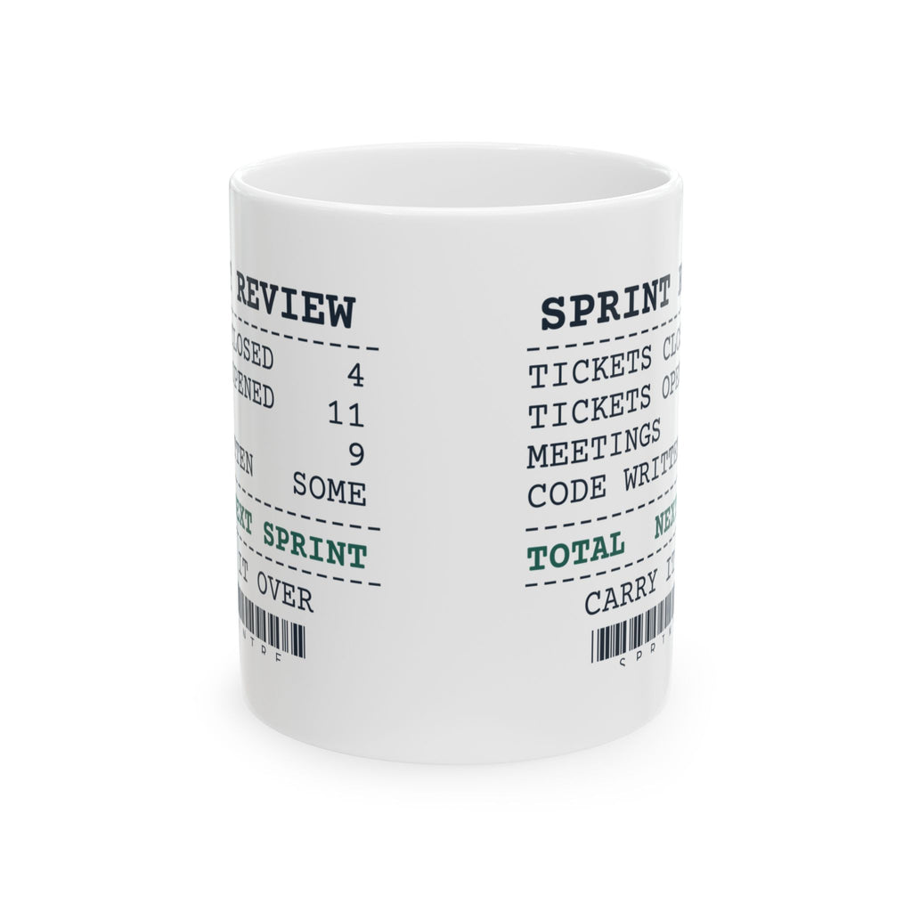 Funny Software Developer Mug Sprint Review Receipt