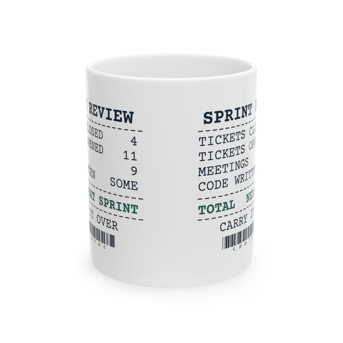 Funny Software Developer Mug Sprint Review Receipt