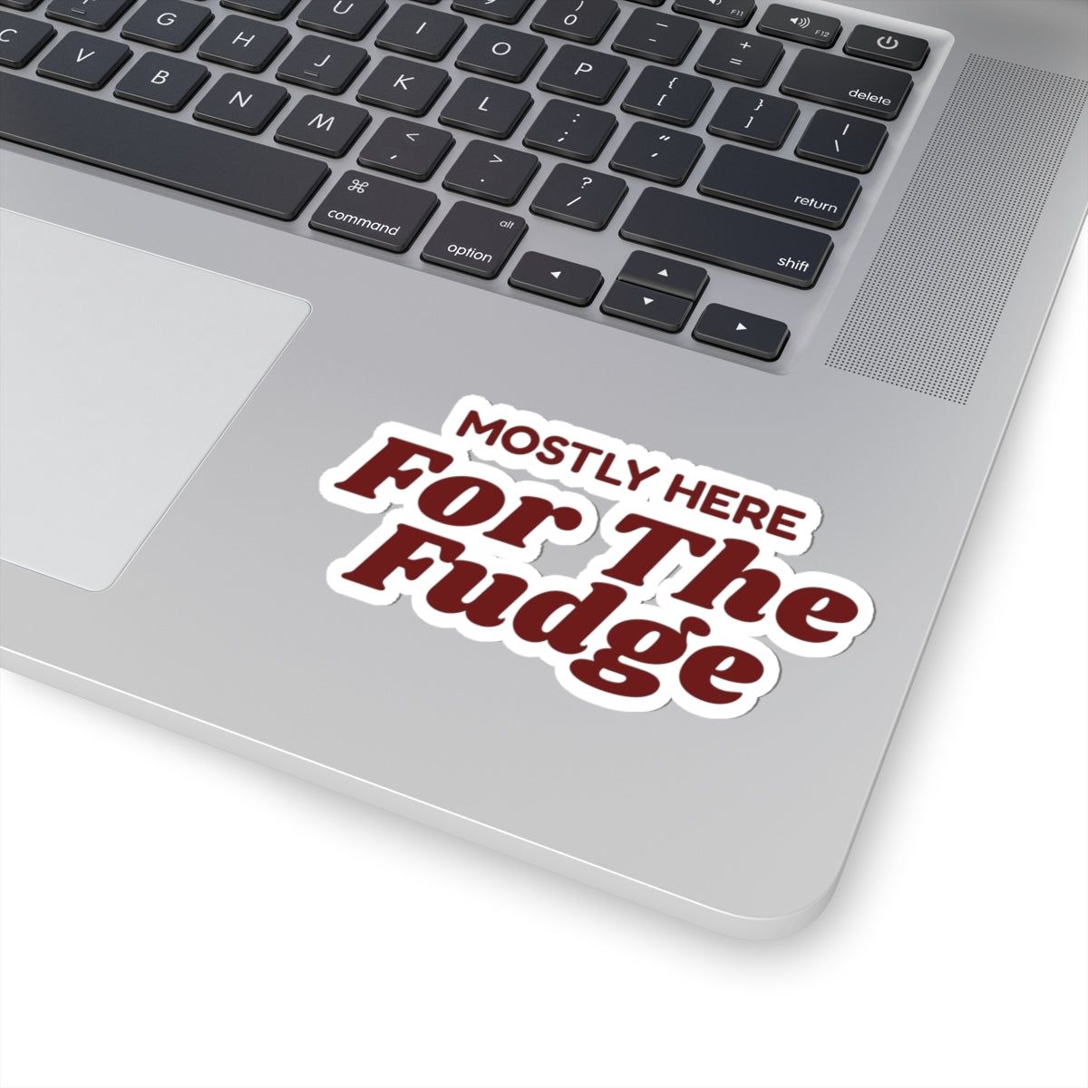 Funny Christmas Introvert Sticker Mostly Here For The Fudge