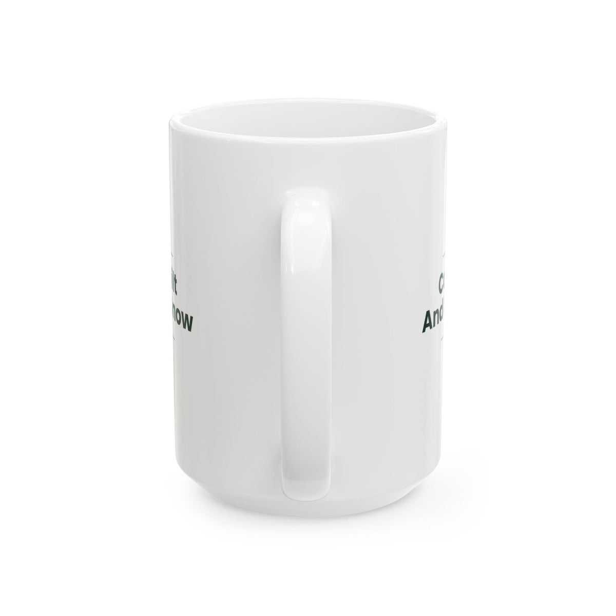 Cozy Christmas Coffee Mug Cocoa Quilt And Falling Snow Winter Cup