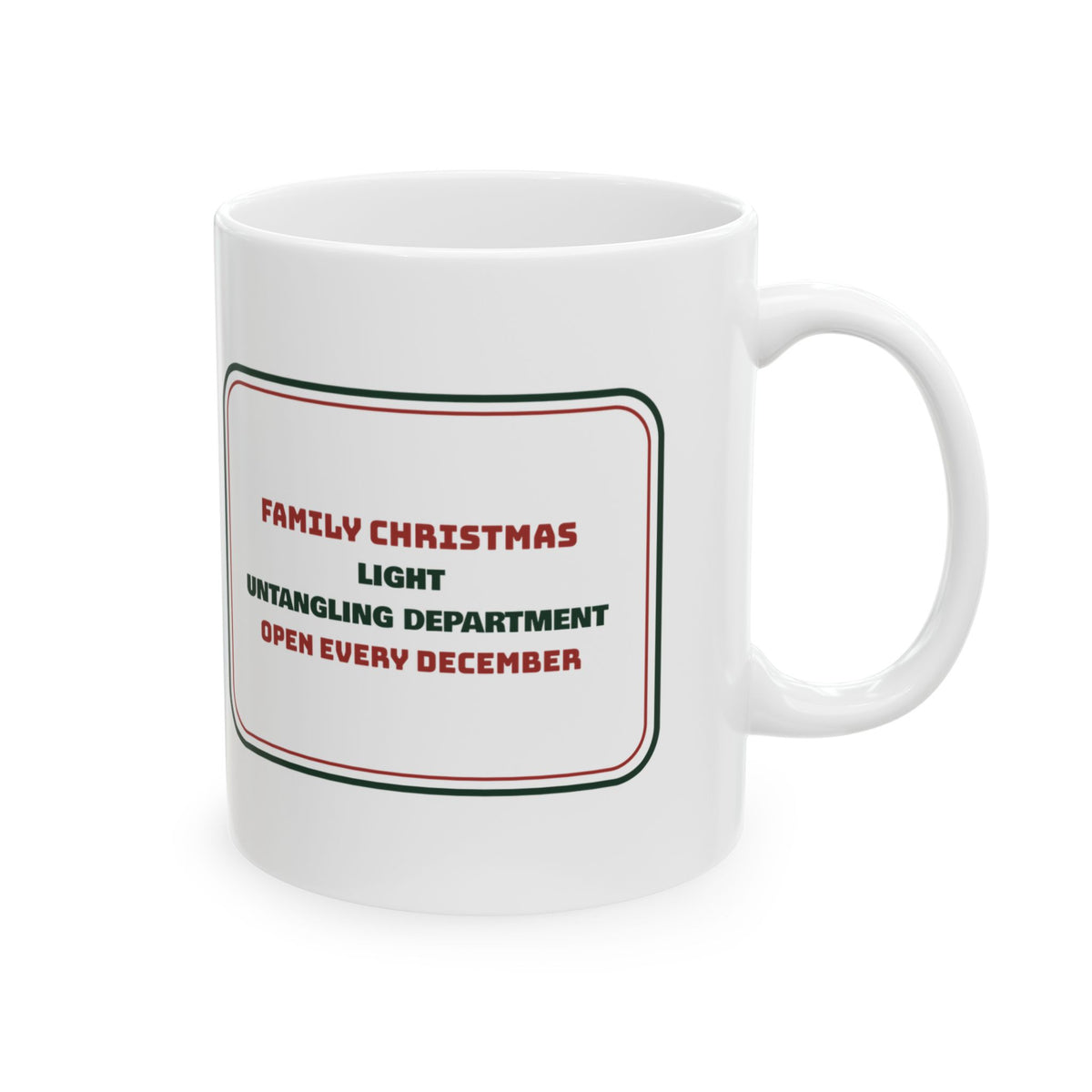 Funny Christmas Coffee Mug Light Untangling Department For Family