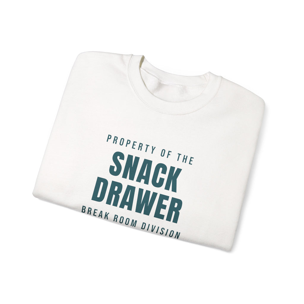 Funny Office Sweatshirt Property Of The Snack Drawer