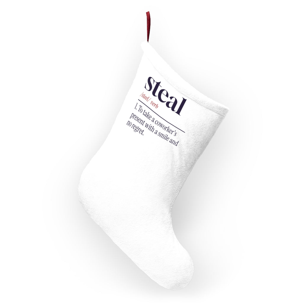Funny White Elephant Christmas Stocking Steal Dictionary Definition