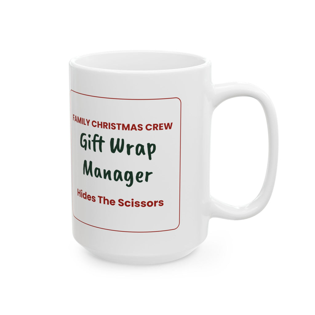 Matching Family Christmas Coffee Mug Gift Wrap Manager Family Crew
