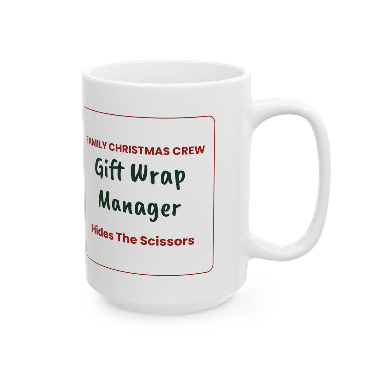 Matching Family Christmas Coffee Mug Gift Wrap Manager Family Crew