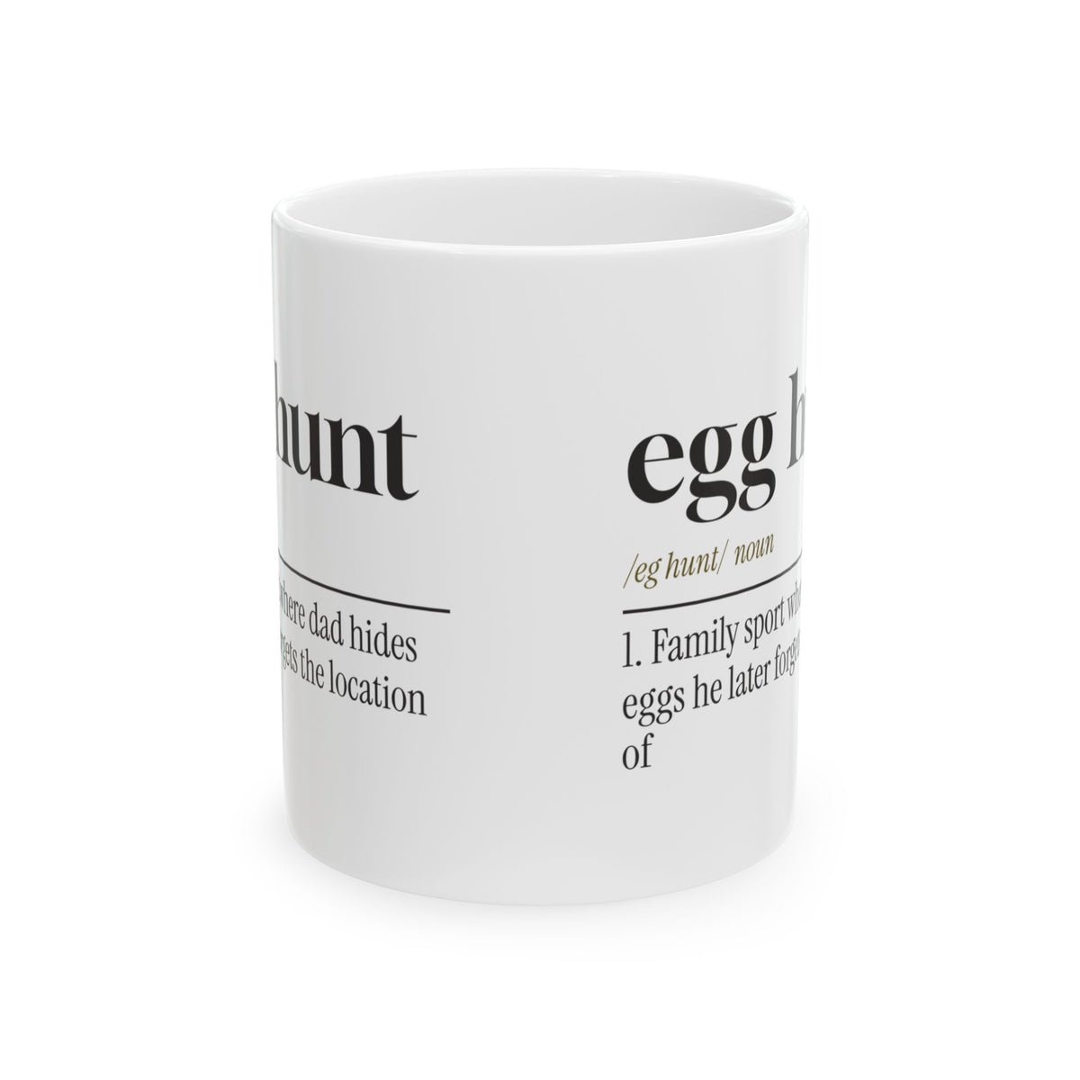 Funny Egg Hunt Coffee Mug Dictionary Definition For Dad