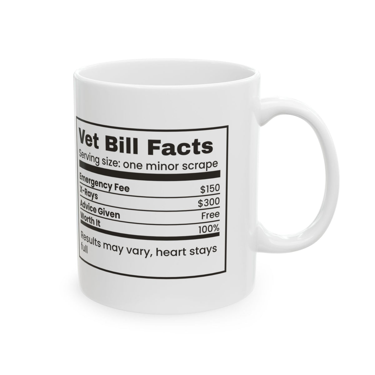 Horse Girl Coffee Mug Vet Bill Facts