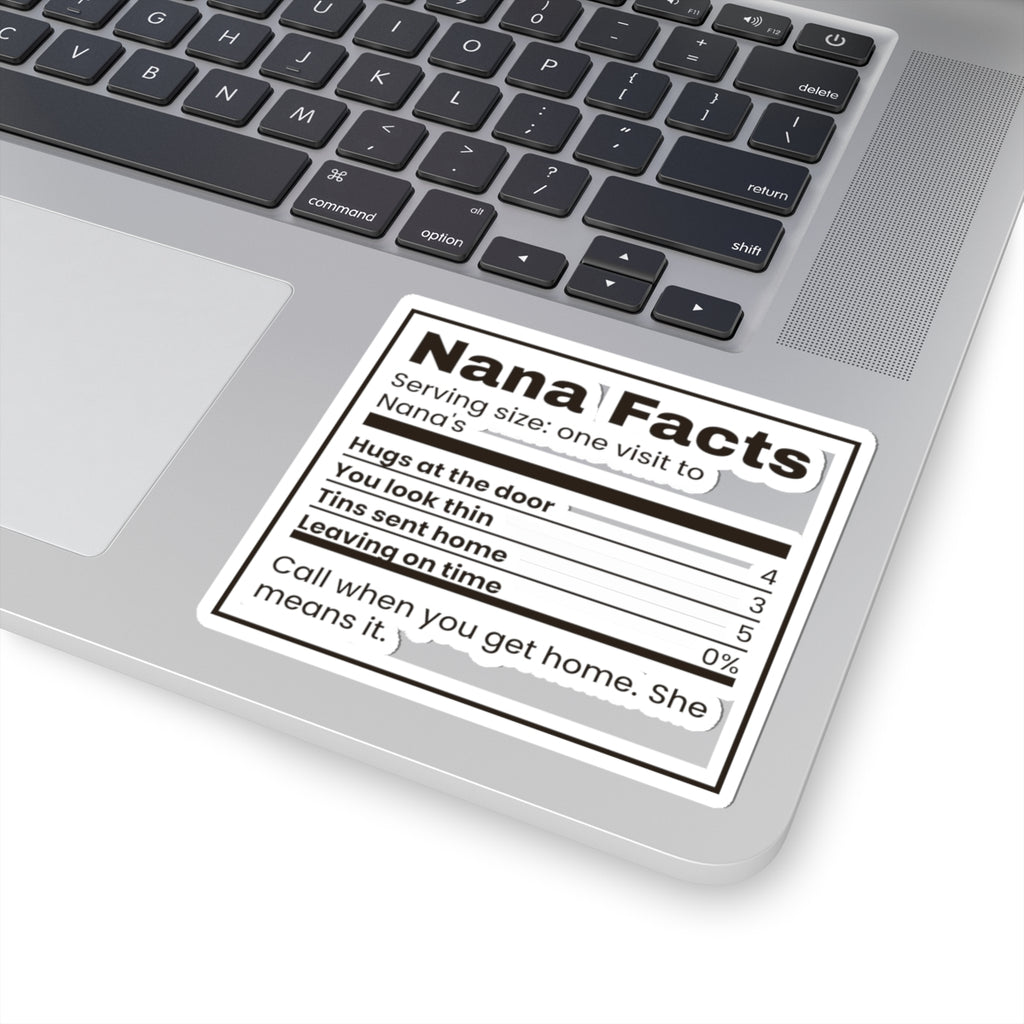 Funny Nana Christmas Sticker Nana Facts Leaving On Time Zero