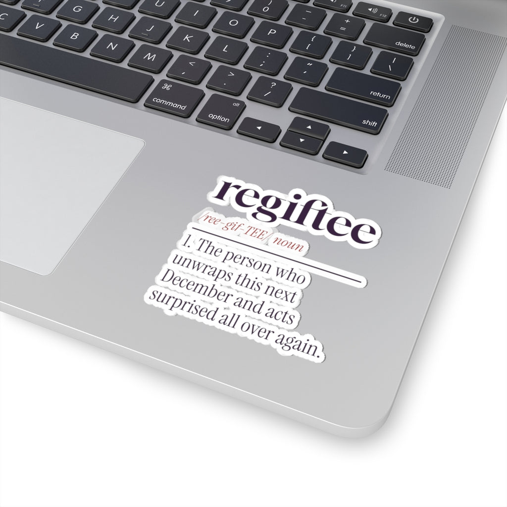 Funny White Elephant Sticker Regiftee Definition For Gift Swaps
