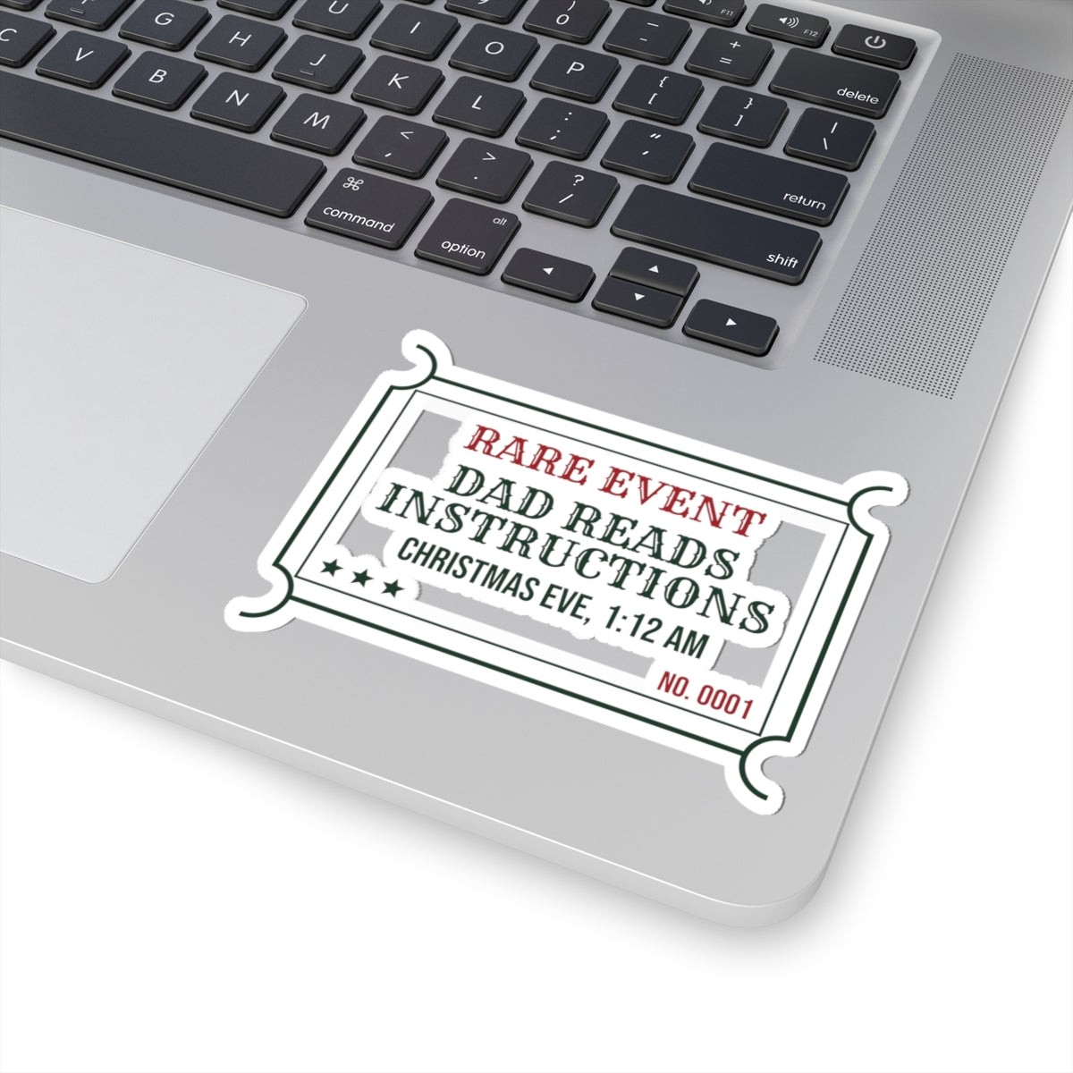 Funny Christmas Eve Dad Sticker Dad Reads The Instructions