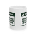 Funny White Elephant Coffee Mug May Cause Polite Laughter Warning