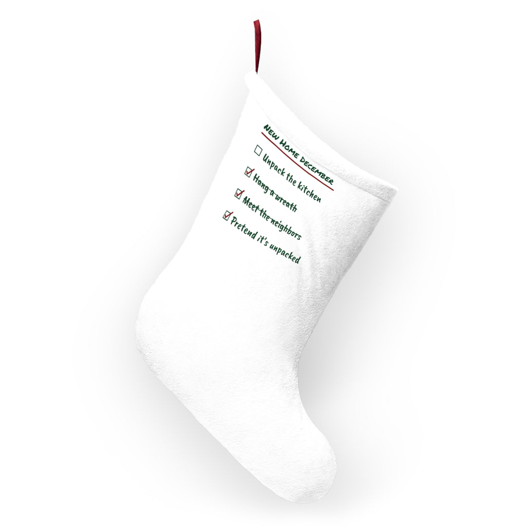 Funny Christmas Stocking New Home December Checklist For