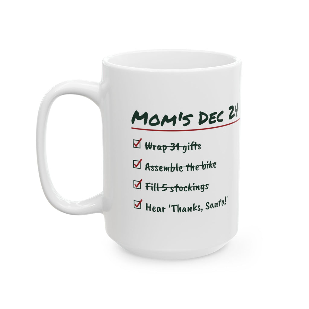 Funny Christmas Coffee Mug Mom's Christmas Eve Checklist For Mom