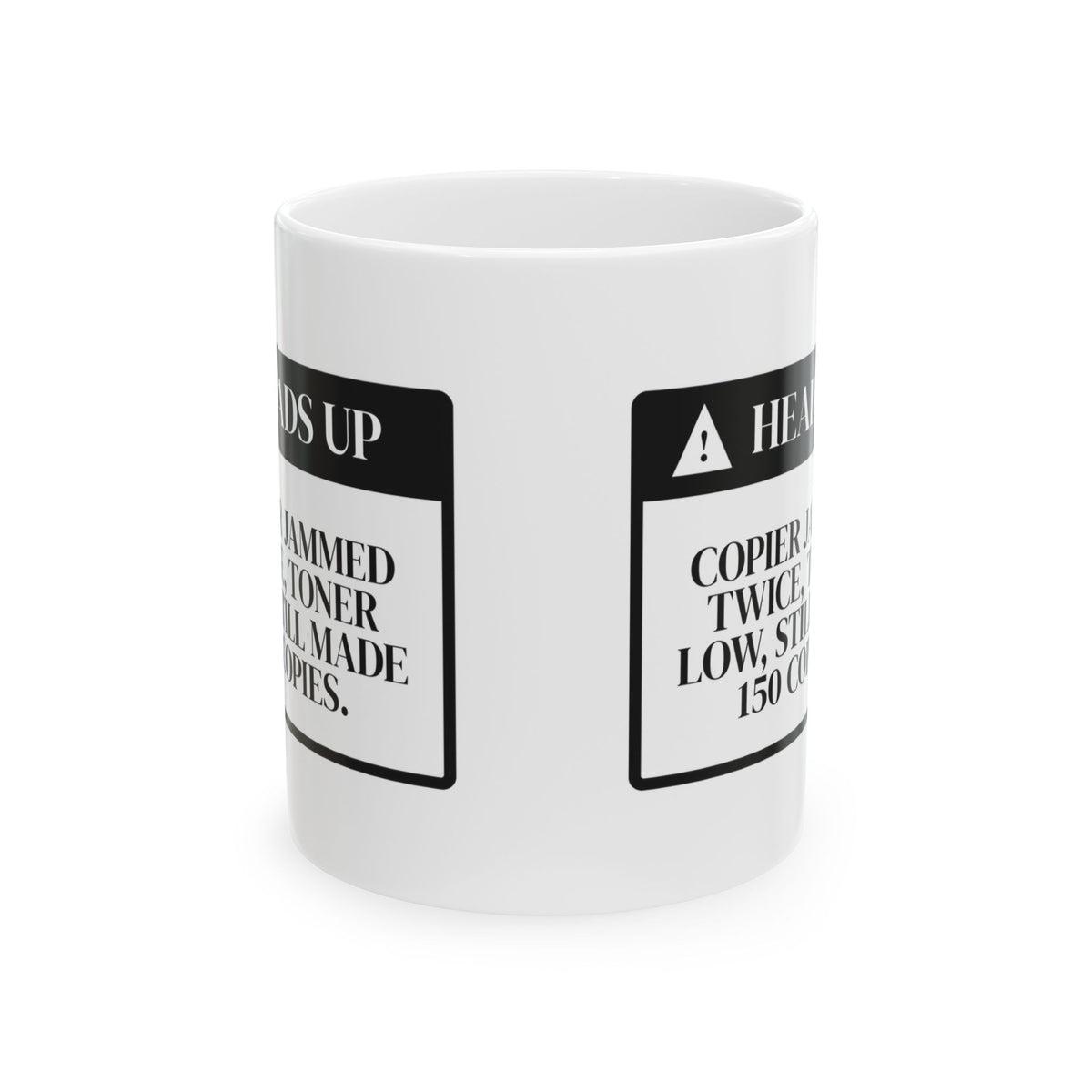 Funny Teacher Coffee Mug Photocopier Warning Label For Teachers