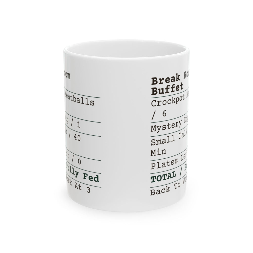 Funny Christmas Coffee Mug Break Room Buffet Receipt For Coworkers