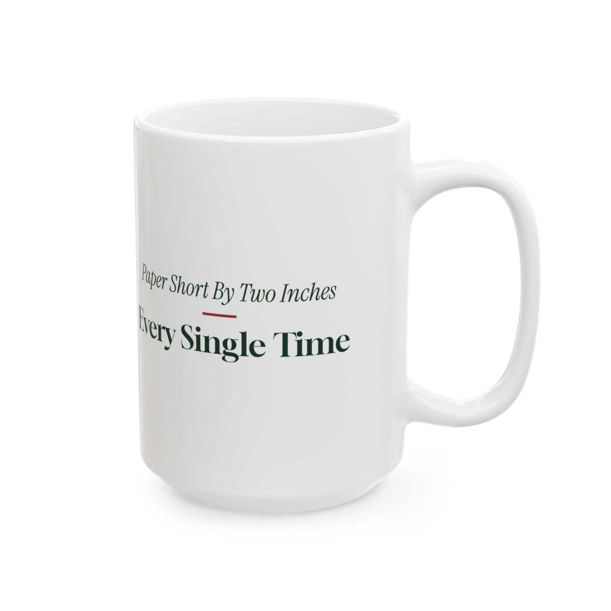 Funny Christmas Coffee Mug Wrapping Paper Short By Two Inches