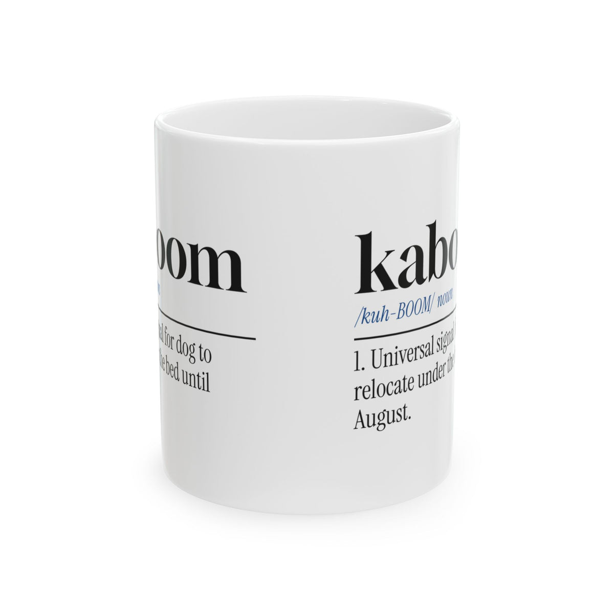 Funny Fireworks Dog Coffee Mug Kaboom Hides Under Bed For Dog Lovers