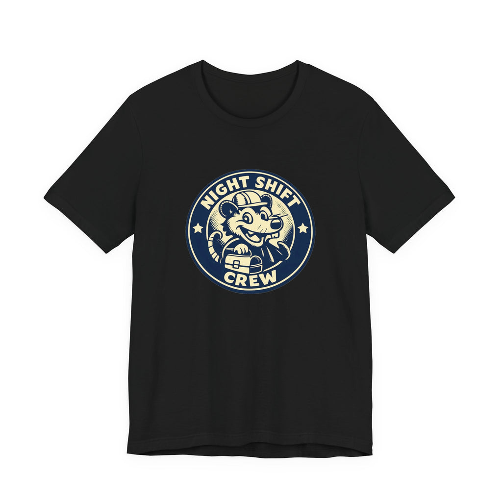Night Shift Crew Funny Retro Possum Night Shift Worker Shirt