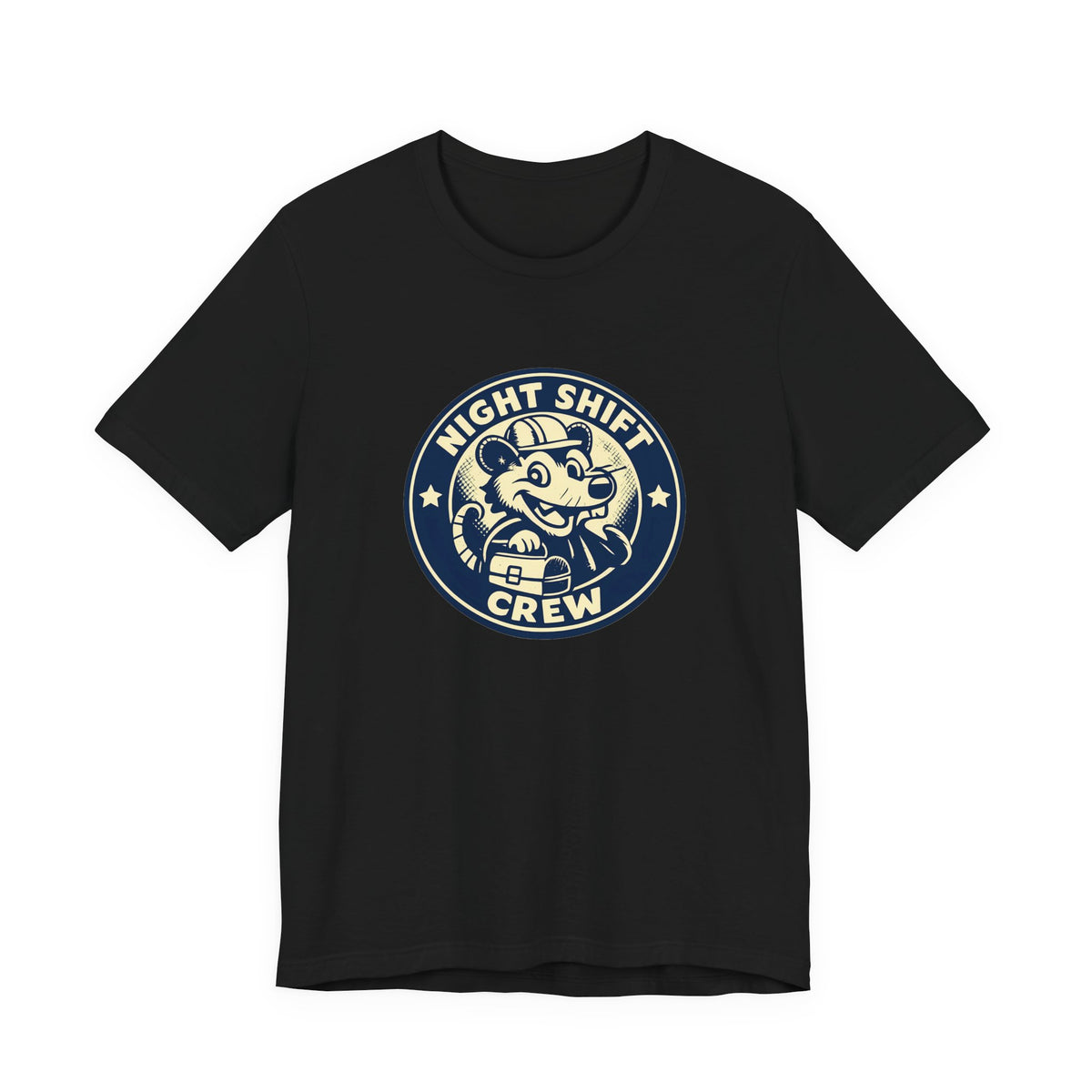 Night Shift Crew Funny Retro Possum Night Shift Worker Shirt