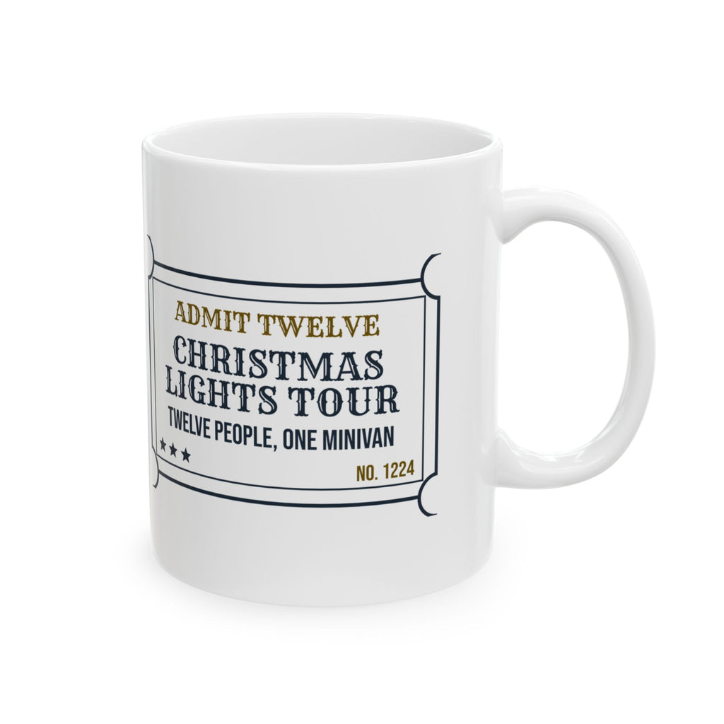 Funny Family Christmas Coffee Mug Christmas Lights Tour Ticket