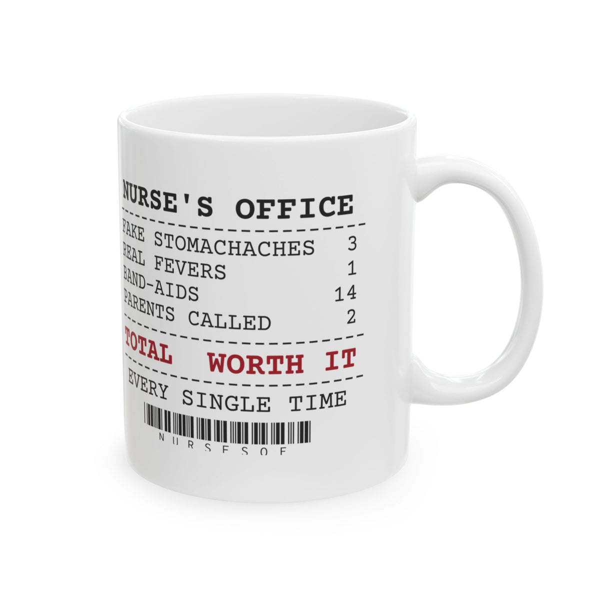 Funny School Nurse Coffee Mug Office Receipt For School Nurses