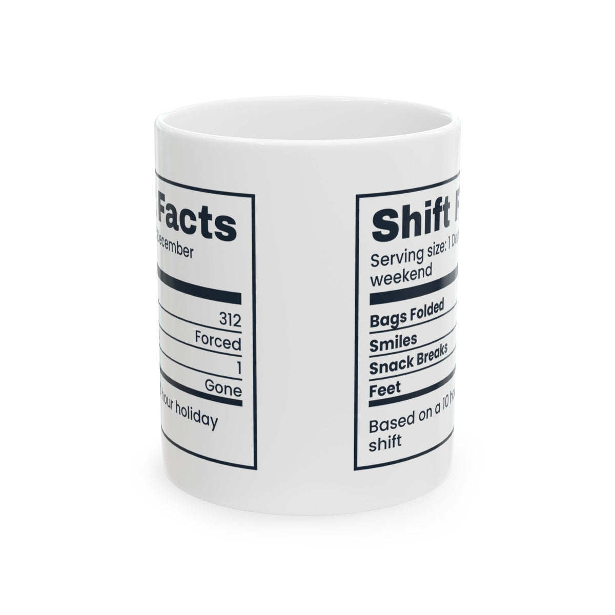 Funny Christmas Retail Coffee Mug Shift Facts For Retail Workers