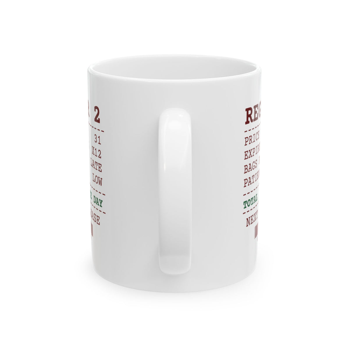 Funny Christmas Retail Coffee Mug Price Checks 31 Register Receipt