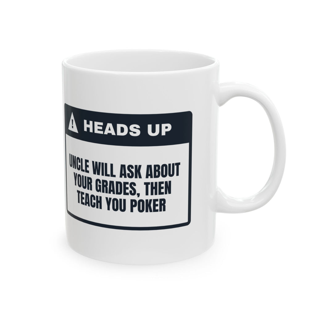 Funny Uncle Coffee Mug Asks About Grades Then Teaches Poker For Uncles