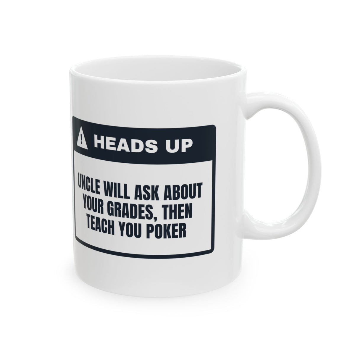 Funny Uncle Coffee Mug Asks About Grades Then Teaches Poker For Uncles
