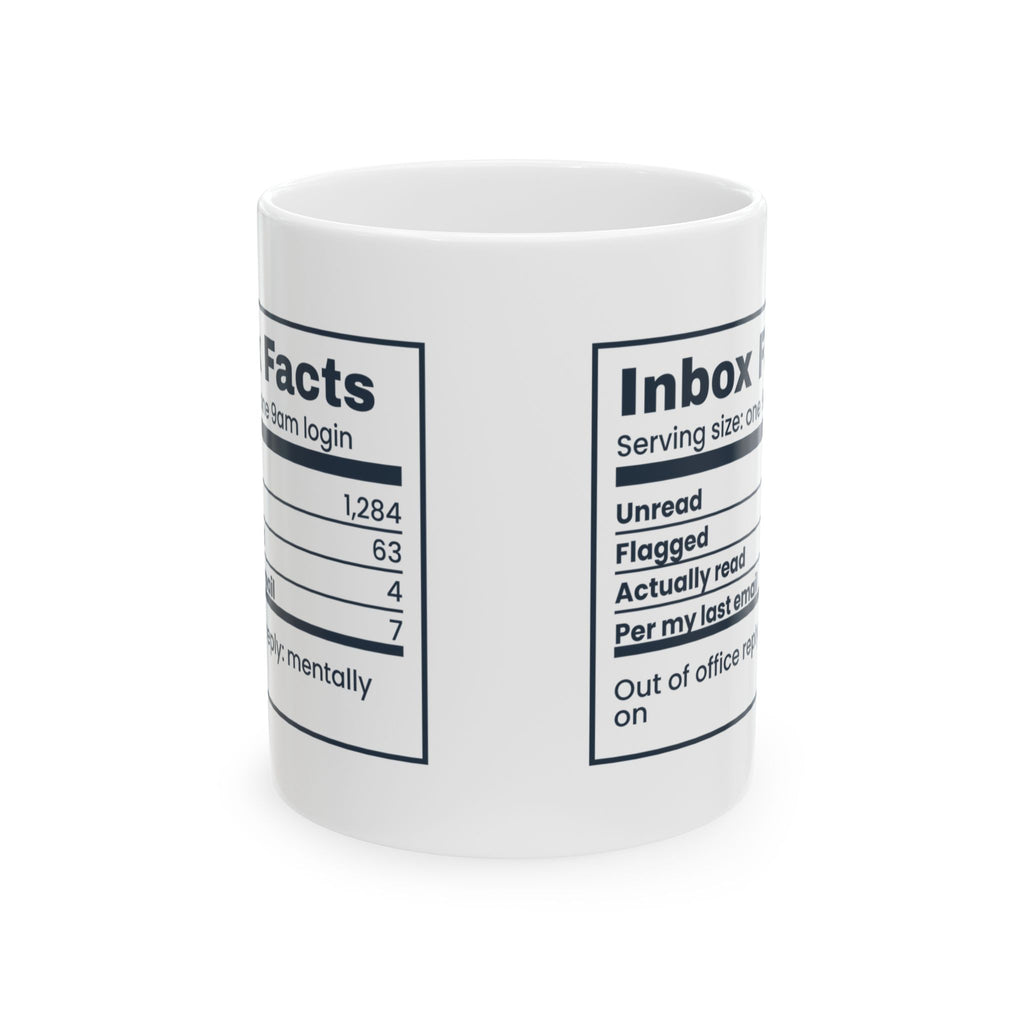 Funny Office Coffee Mug Inbox Facts Unread Count For Coworkers