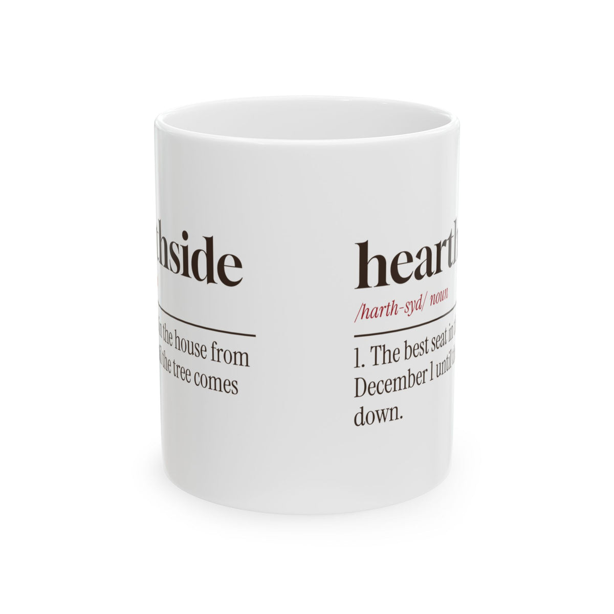 Christmas Coffee Mug Hearthside Dictionary Definition