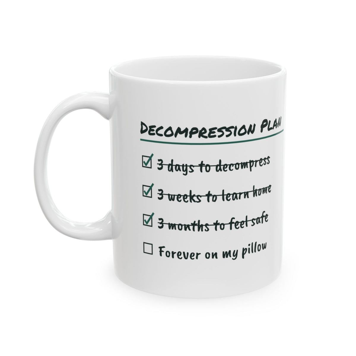 Rescue Dog Mug 3 Days 3 Weeks 3 Months Forever Adoption Checklist