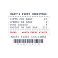 Funny Christmas Sticker Baby's First Christmas Receipt For Parents