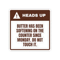 Funny Christmas Baking Sticker Butter Softening Since Monday