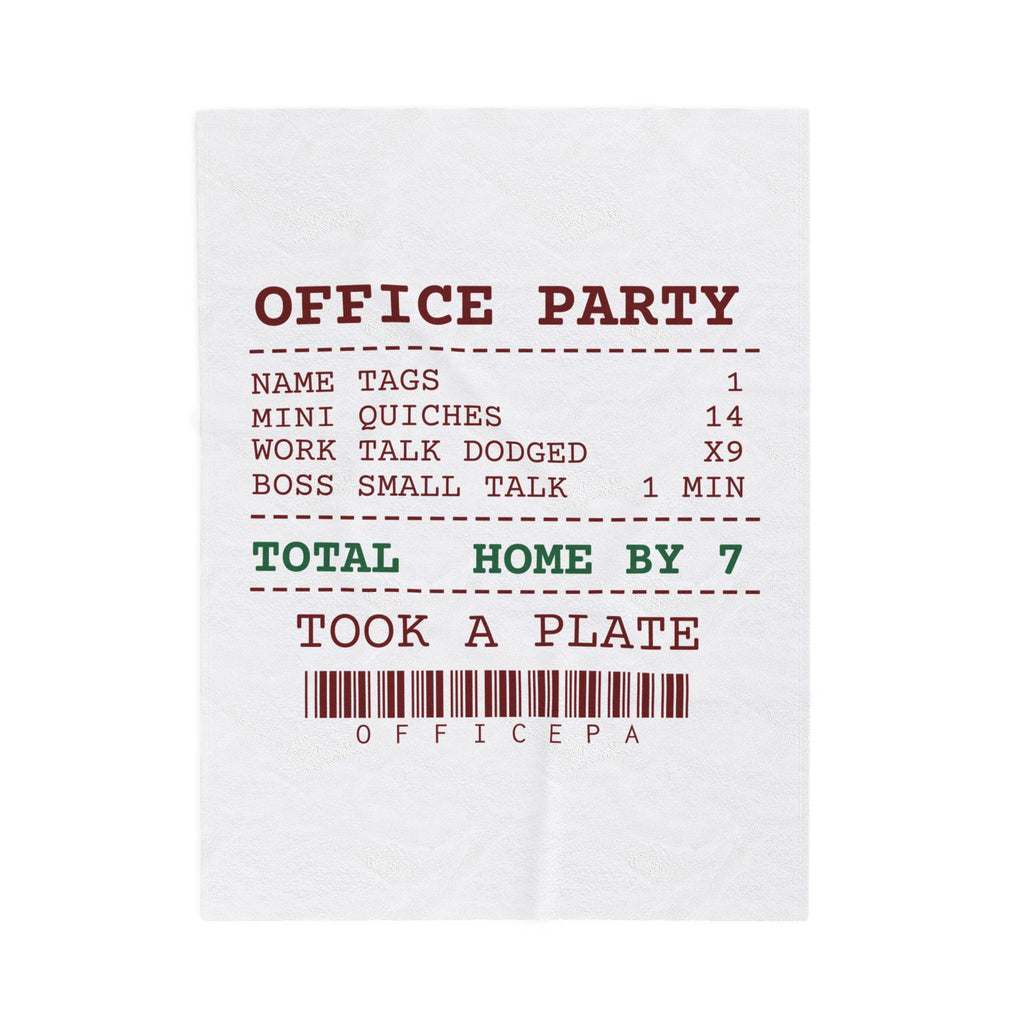 Funny Christmas Coworker Throw Blanket Mini Quiches 14 Office Party Receipt