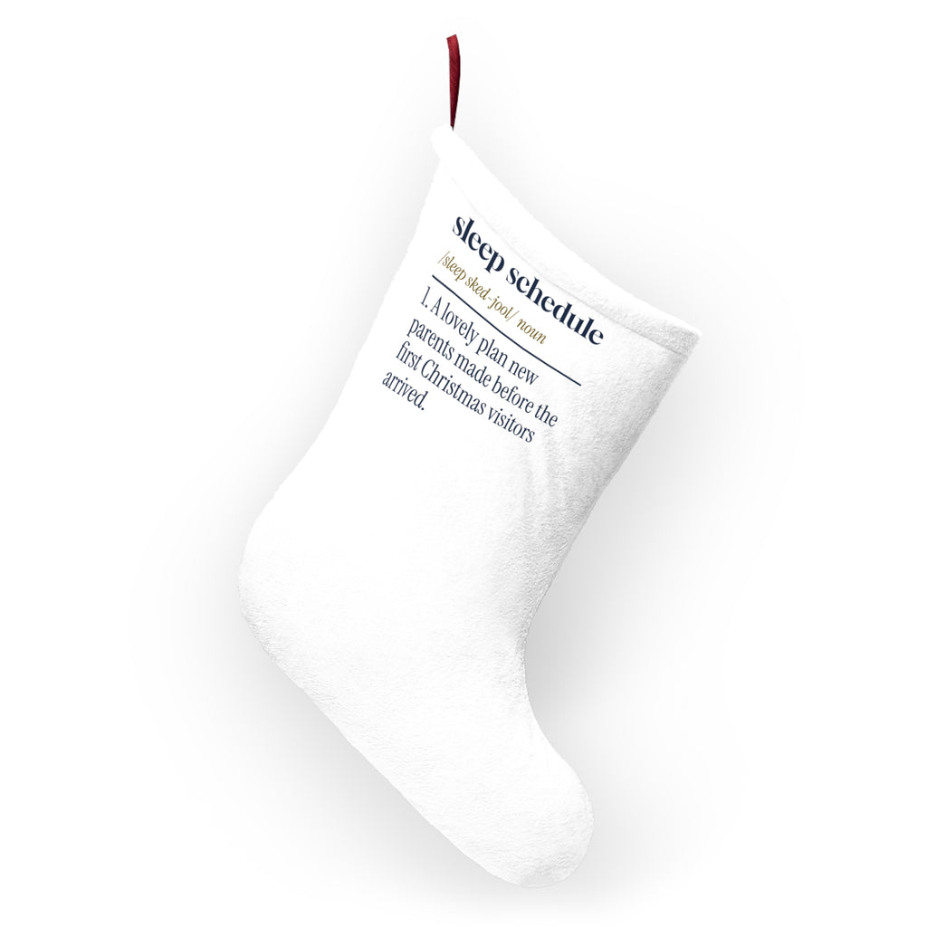 Funny New Parent Christmas Stocking Sleep Schedule Definition