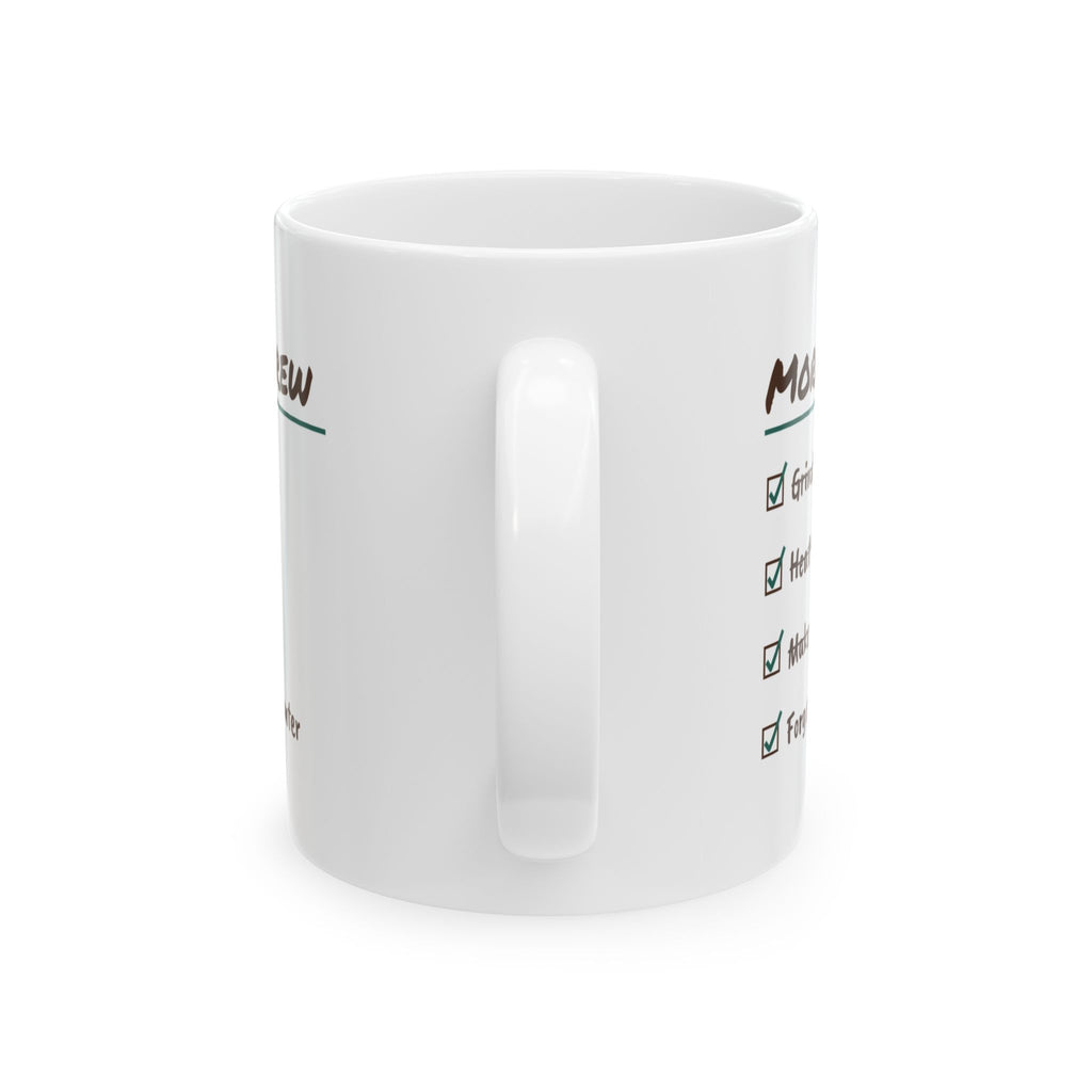 Funny Coffee Lover Coffee Mug Morning Brew Checklist Forgot It On The