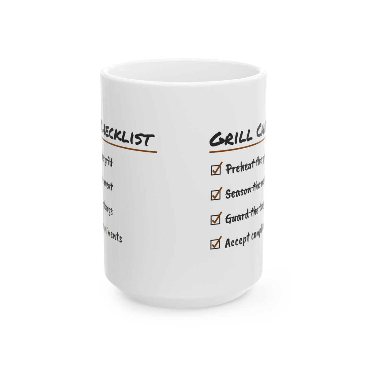 Grill Checklist Coffee Mug Accept All Compliments For Dad