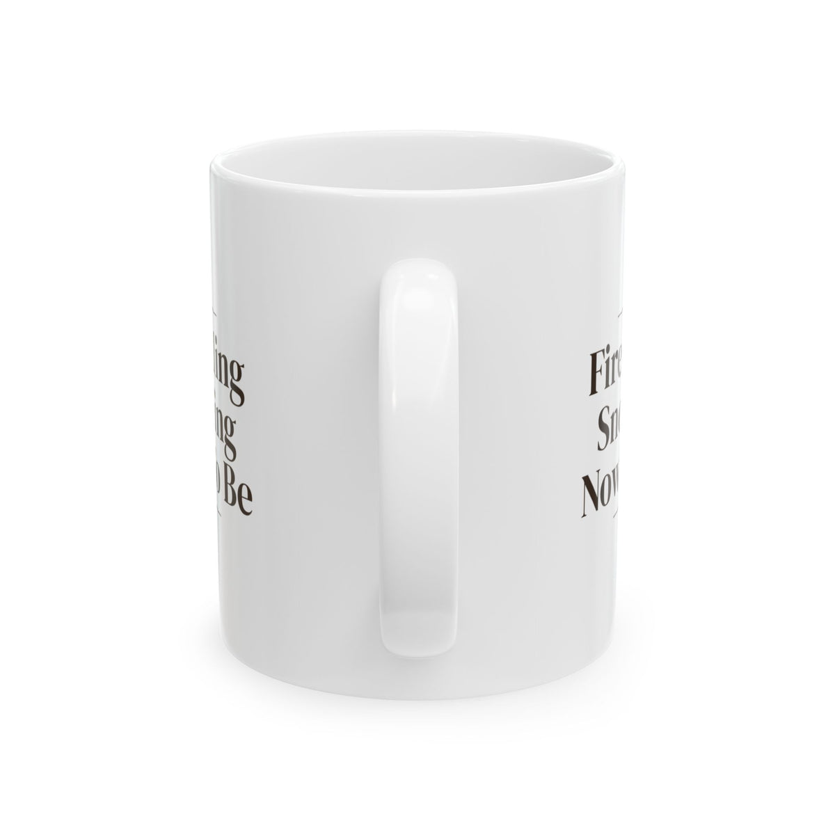 Cozy Christmas Coffee Mug Fire Crackling Snow Falling Nowhere To Be