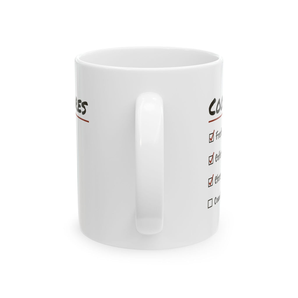Funny Chicken Coffee Mug Coop Chores Checklist Count Heads Twice