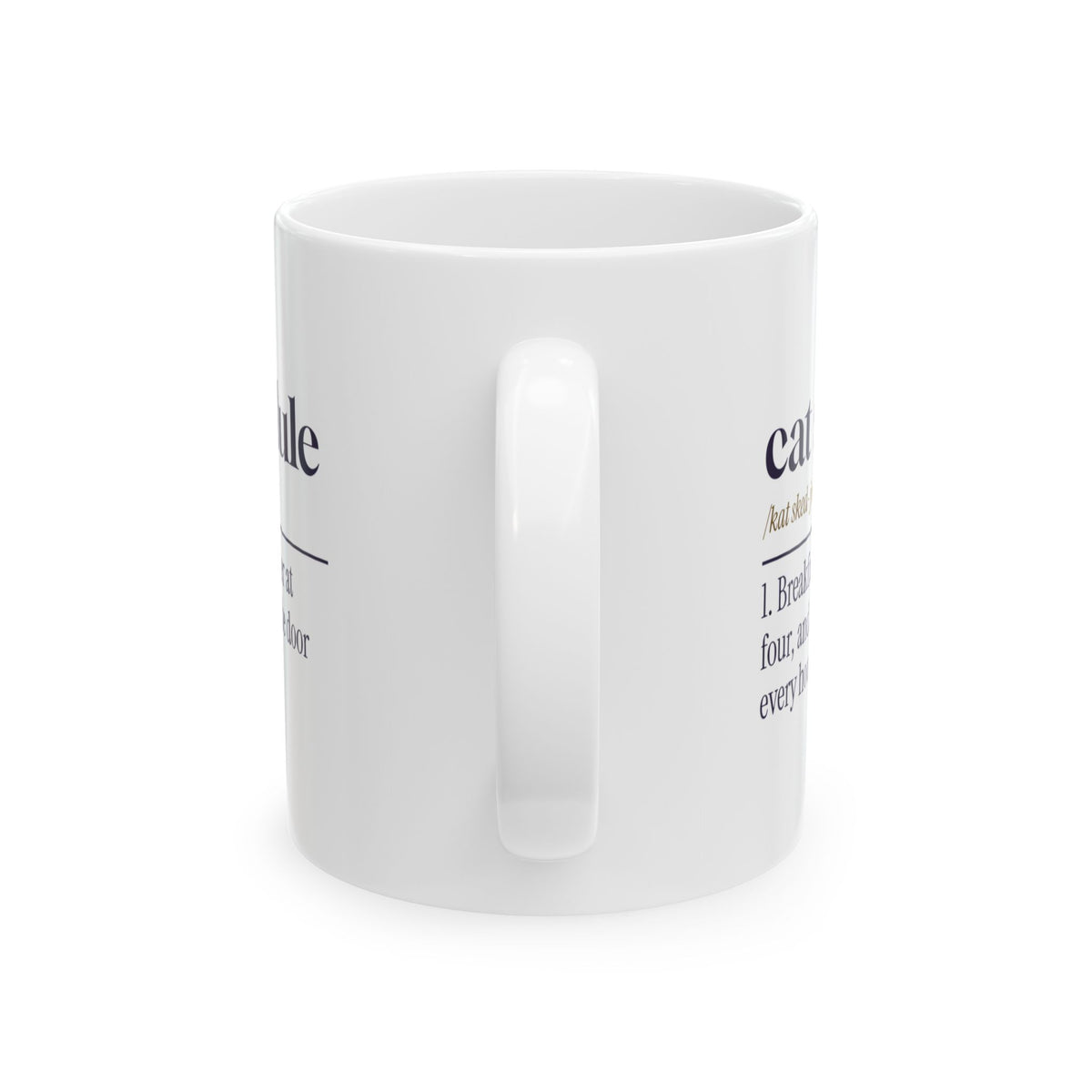 Funny Cat Mom Coffee Mug Cat Schedule Dictionary Definition