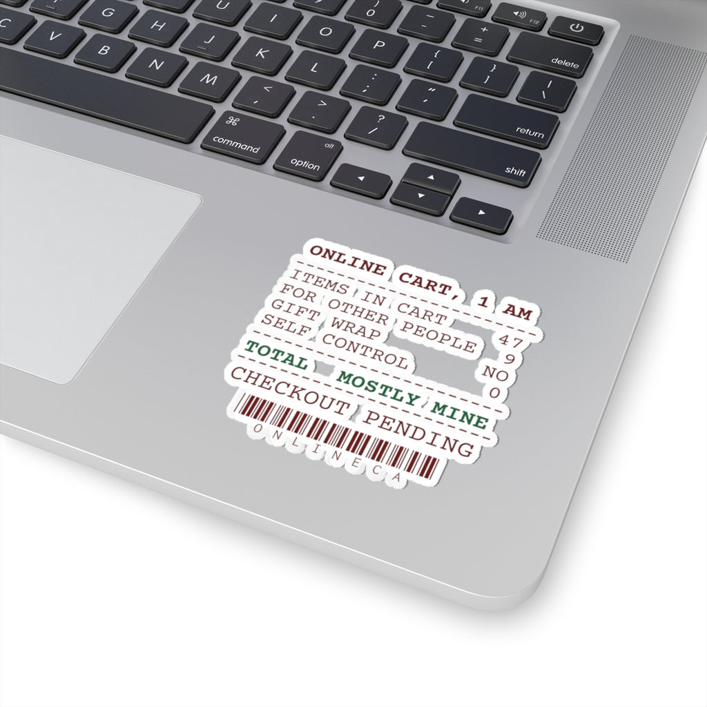 Funny Christmas Shopping Sticker Items In Cart 47 Receipt