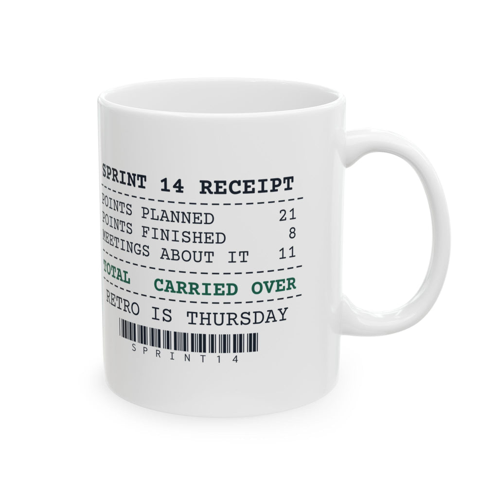 Funny Software Developer Coffee Mug Sprint Points Receipt