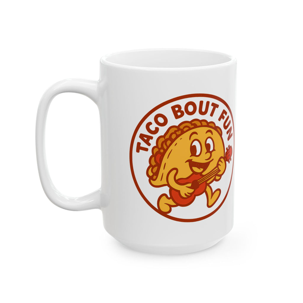 Taco Bout Fun Funny Retro Taco Pun Coffee Mug