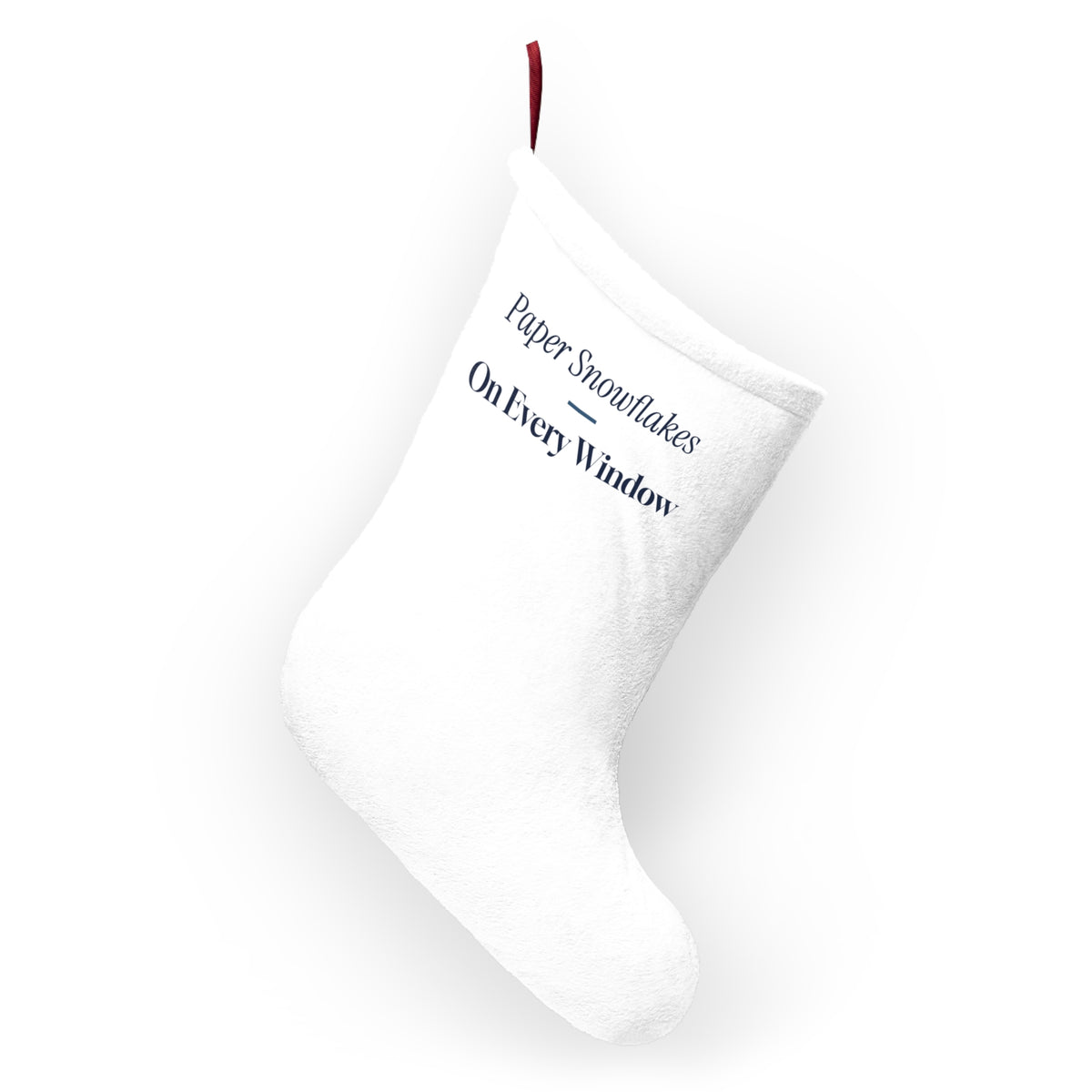 Christmas Stocking Paper Snowflakes On Every Window Cozy Winter