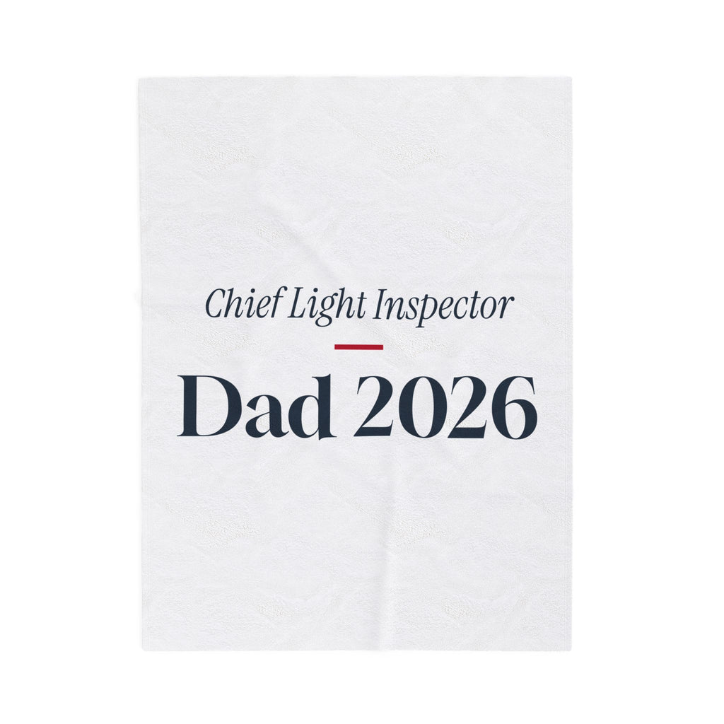 Funny Christmas Dad Throw Blanket Chief Light Inspector Dad 2026