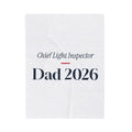 Funny Christmas Dad Throw Blanket Chief Light Inspector Dad 2026