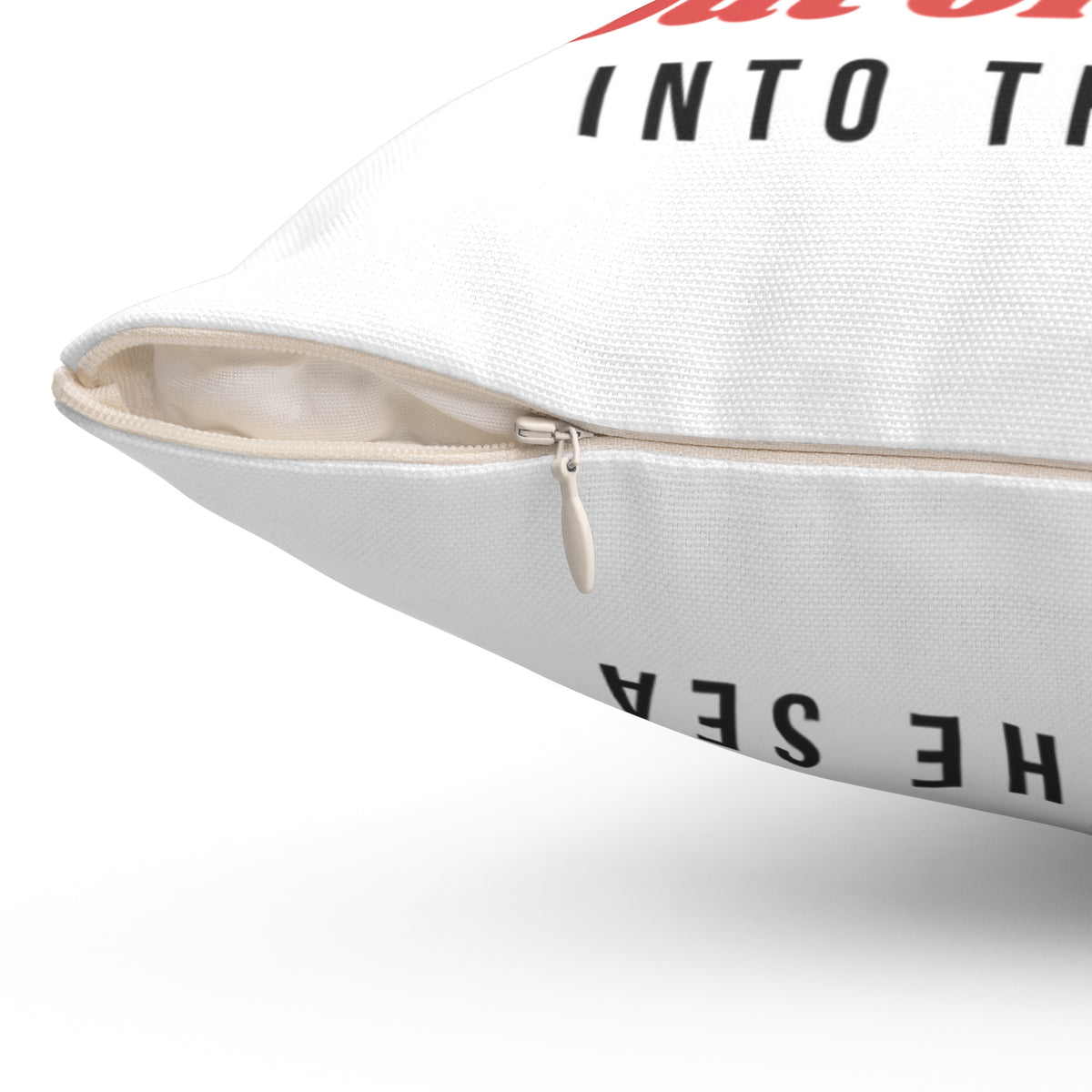 Retro Beach Throw Pillow Out Of Office Into The Sea